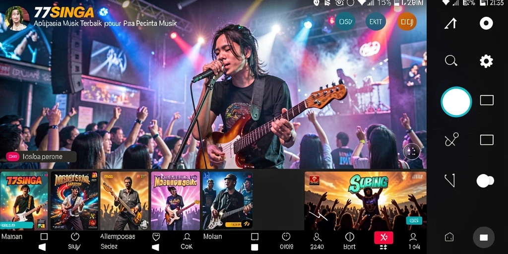 Tampilan gameplay <strong>77SINGA</strong> yang interaktif dengan fitur karaoke menyenangkan.