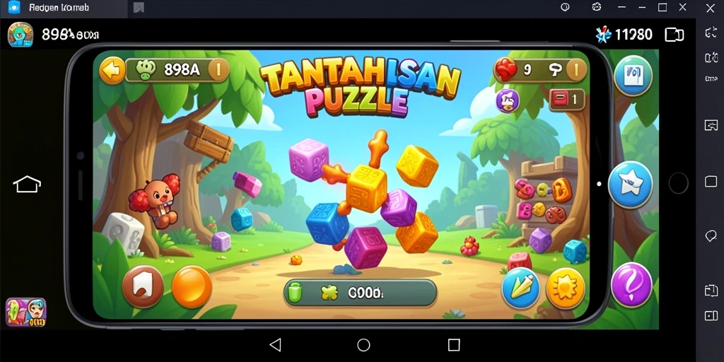 Screenshot gameplay utama 898A menampilkan teka-teki yang menantang.