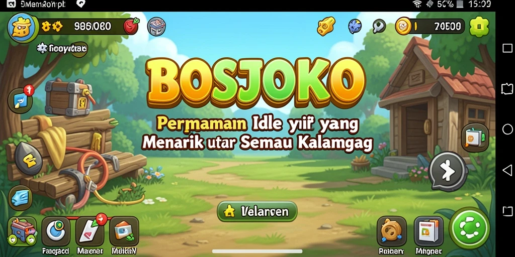 Tampilan gameplay BOSJOKO yang seru dan penuh warna.