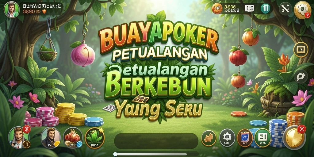 Screenshot gameplay BUAYAPOKER dengan aktivitas berkebun menarik.