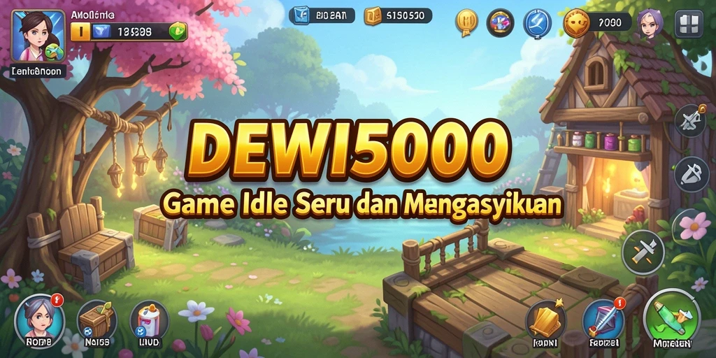 Tampilan gameplay DEWI5000 yang memikat dengan elemen Idle yang menarik.