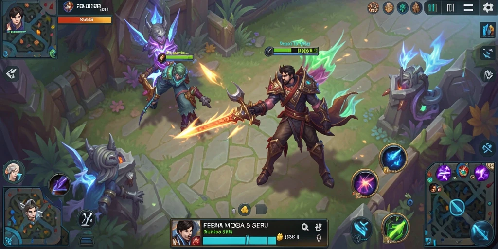 Screenshot gameplay epik dari FENDI188 yang menampilkan aksi pertempuran.