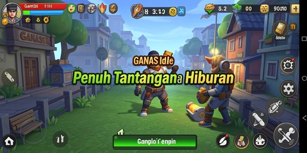 Tampilan gameplay <strong>GANAS33</strong> yang menarik dan penuh aksi Idle.