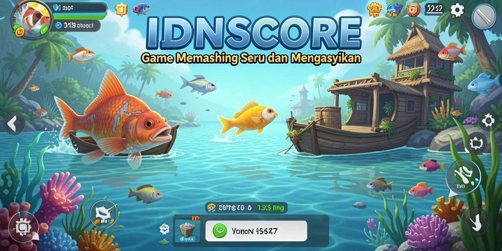 Tangkapan ikan terbesar di IDNSCORE, tampilan gameplay yang mendebarkan.