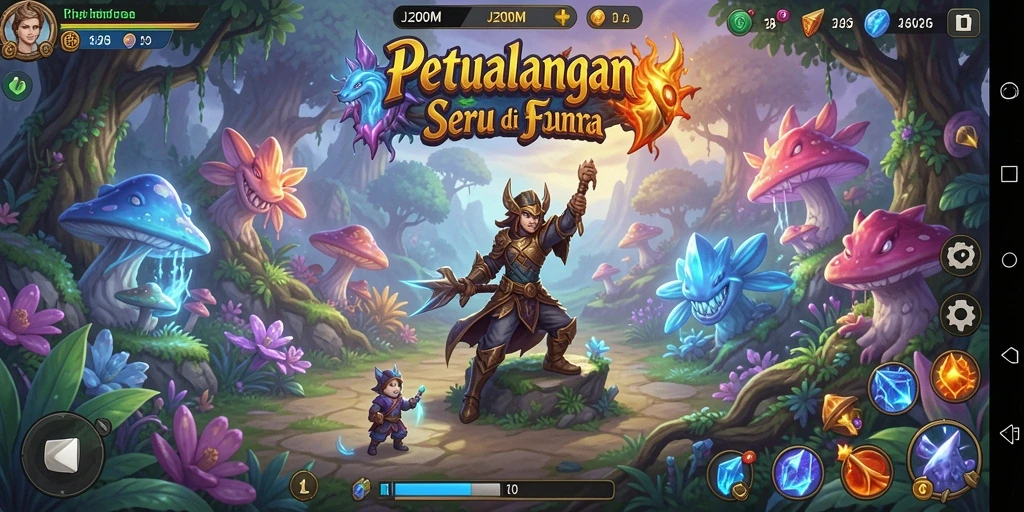 Tangkapan layar J200M menunjukkan aksi pertempuran yang seru dan dinamis.