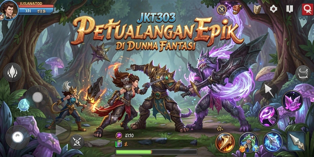 Tampilan gameplay menarik dalam petualangan RPG JKT303.