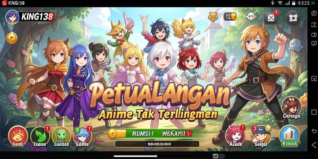 Gambaran gameplay seru dalam dunia Anime KING138.
