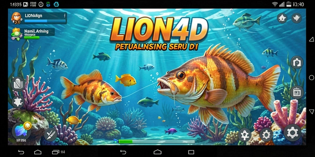 Gameplay seru LION4D saat memancing di laut yang indah.