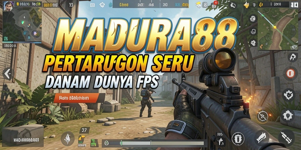 Screenshot gameplay MADURA88 menampilkan aksi tembak-menembak yang intens.