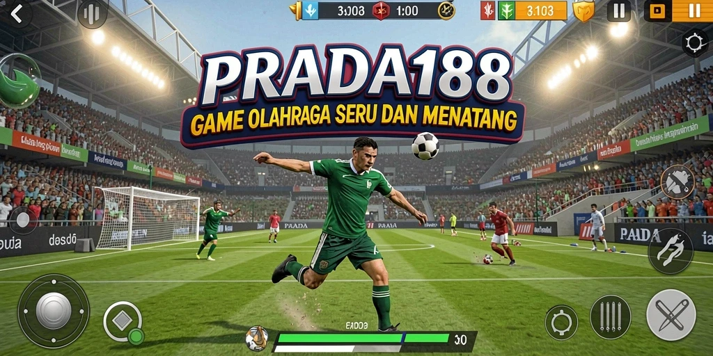 Screenshot utama PRADA188 menampilkan aksi seru dalam permainan olahraga.