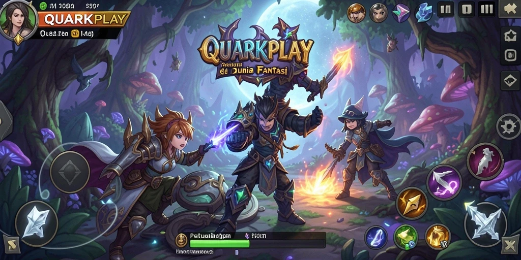 Tampilan gameplay QUARKPLAY yang menakjubkan di dunia petualangan.