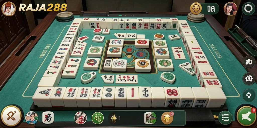 Tampilan gameplay Mahjong yang menawan dan mengasyikkan.