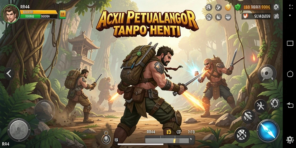 Screenshot gameplay RR44 menampilkan aksi seru dan pertarungan menegangkan.