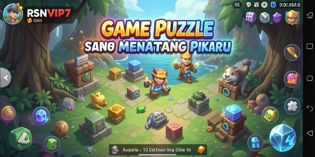 Tangkapan layar utama RSNVIP7 menampilkan gameplay mendebarkan dan tantangan Puzzle.