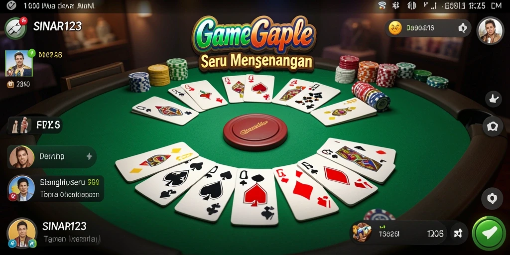 Tampilan gameplay Gaple yang menarik dan interaktif.