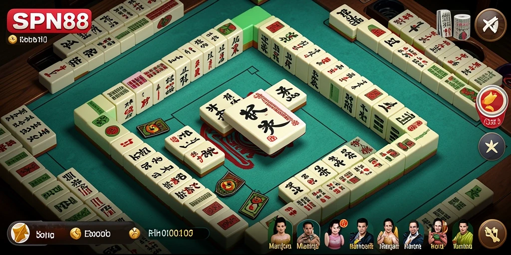 Tangkapan layar permainan SPN88 menunjukkan gameplay Mahjong yang seru dan menantang.