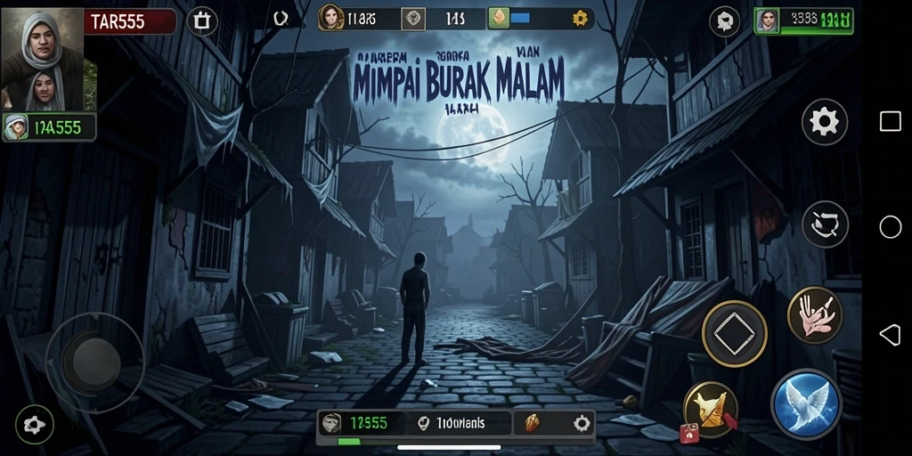 Screenshot utama TAR555 menampilkan suasana mencekam dalam permainan Horror.