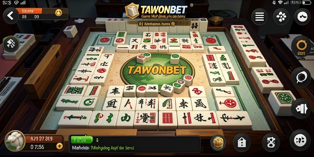 Tangkapan layar gameplay Mahjong di TAWONBET yang memukau.
