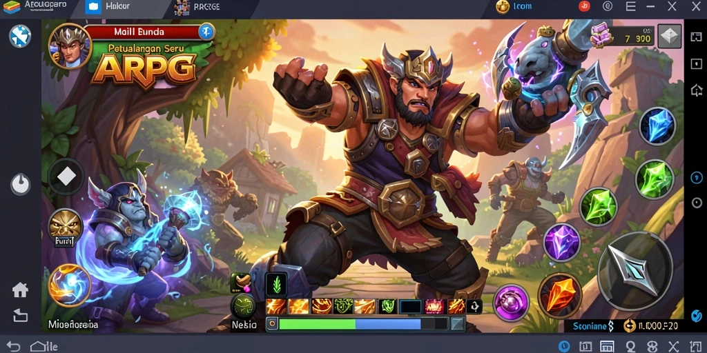 Tampilan gameplay menarik dari V07 dalam genre ARPG.