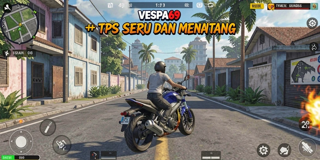 Tampilan menarik dari gameplay TPS VESPA69 yang mendebarkan.