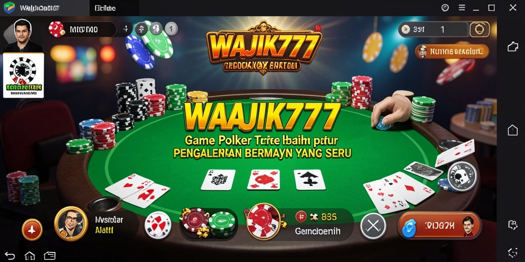 Tampilan gameplay menarik dari WAJIK777 yang menampilkan aksi Poker seru.